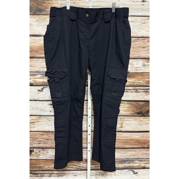 5.11 Tactical Women Size 20 Cargo Pant Stretch Ripstop Black 31” Inseam - Picture 2 of 10